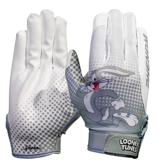 PHENOM • Looney Tunes Football Gloves BUGS BUNNY! VPS4 By Phenom Elite - Picture 1 of 6